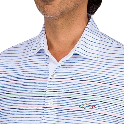 גרג נורמן ביצועים חולצת פולו גולף מגע רך כושר נינוח | שחק יבש | הגנה על הגנה גברים פולו | חולצת גולף